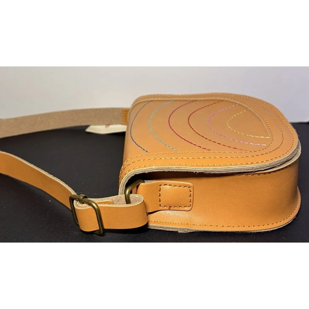 Cat‎ & Jack Girl's Rainbow Crossbody Leather Bag 6.5